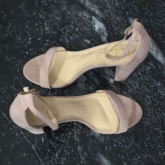 BRAND NEW LULUS-TAYLOR NATURAL ANKLE STRAP HEEL SUEDE SANDAL - Picture 7 of 16